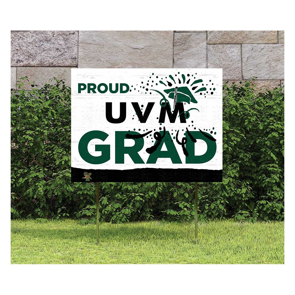 18x24 Lawn Sign Proud Grad With Logo Vermont Catamounts