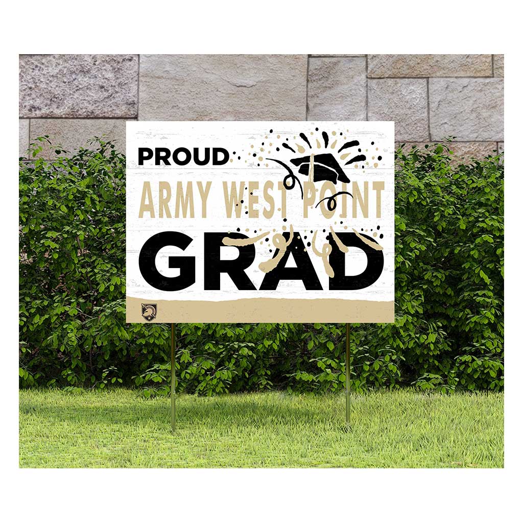 18x24 Lawn Sign Proud Grad With Logo West Point Black Knights