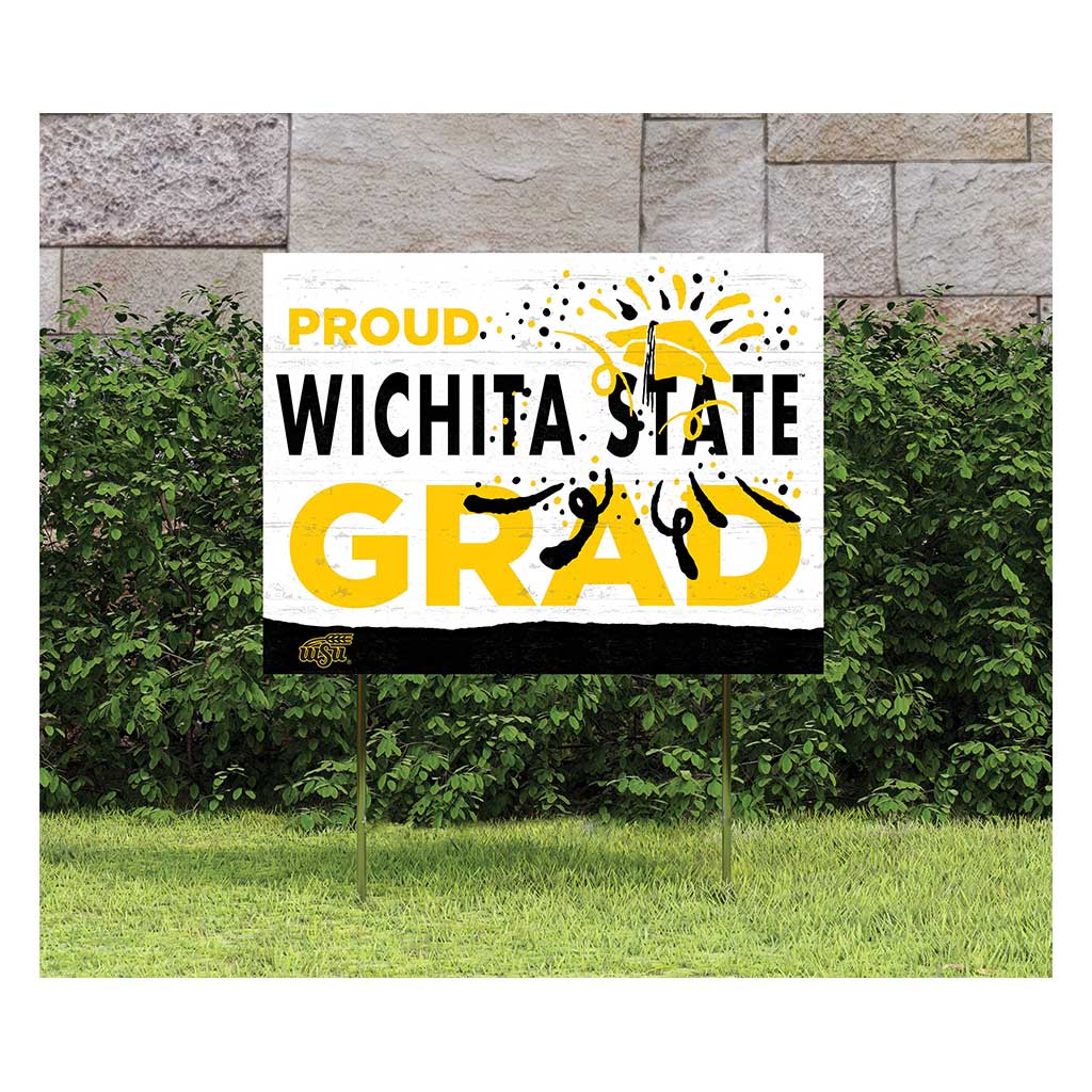 18x24 Lawn Sign Proud Grad With Logo Wichita State Shockers