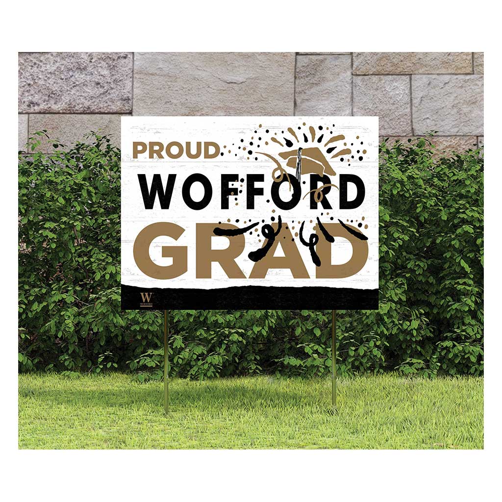 18x24 Lawn Sign Proud Grad With Logo Wofford College Terriers