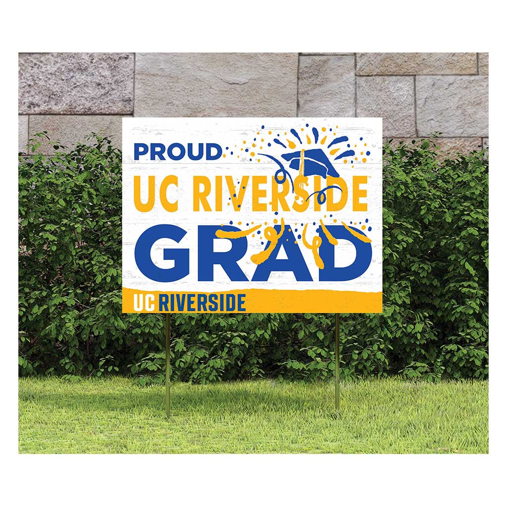 18x24 Lawn Sign Proud Grad With Logo UC Riverside Highlanders
