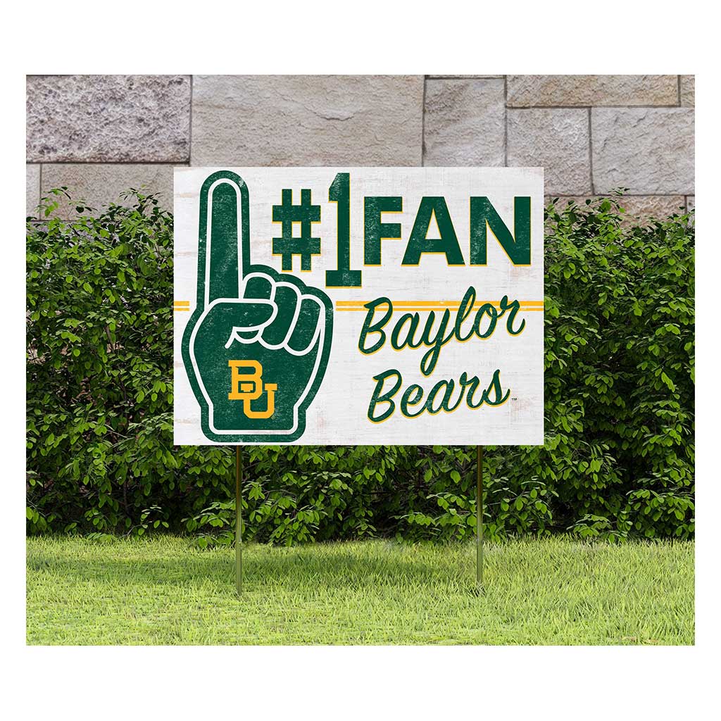 18x24 Lawn Sign #1 Fan Baylor Bears