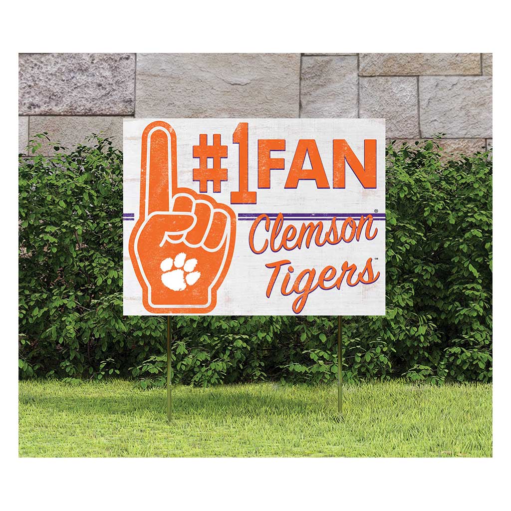 18x24 Lawn Sign #1 Fan Clemson Tigers