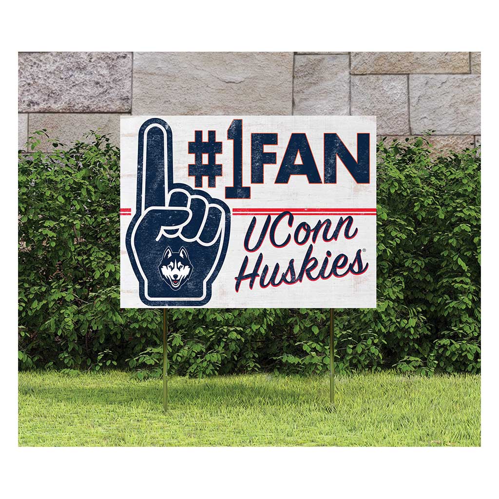 18x24 Lawn Sign #1 Fan Connecticut Huskies