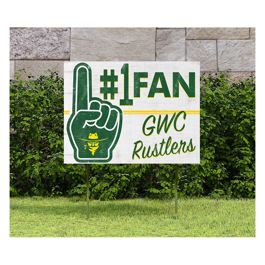 18x24 Lawn Sign #1 Fan Golden West Coast College Rustlers