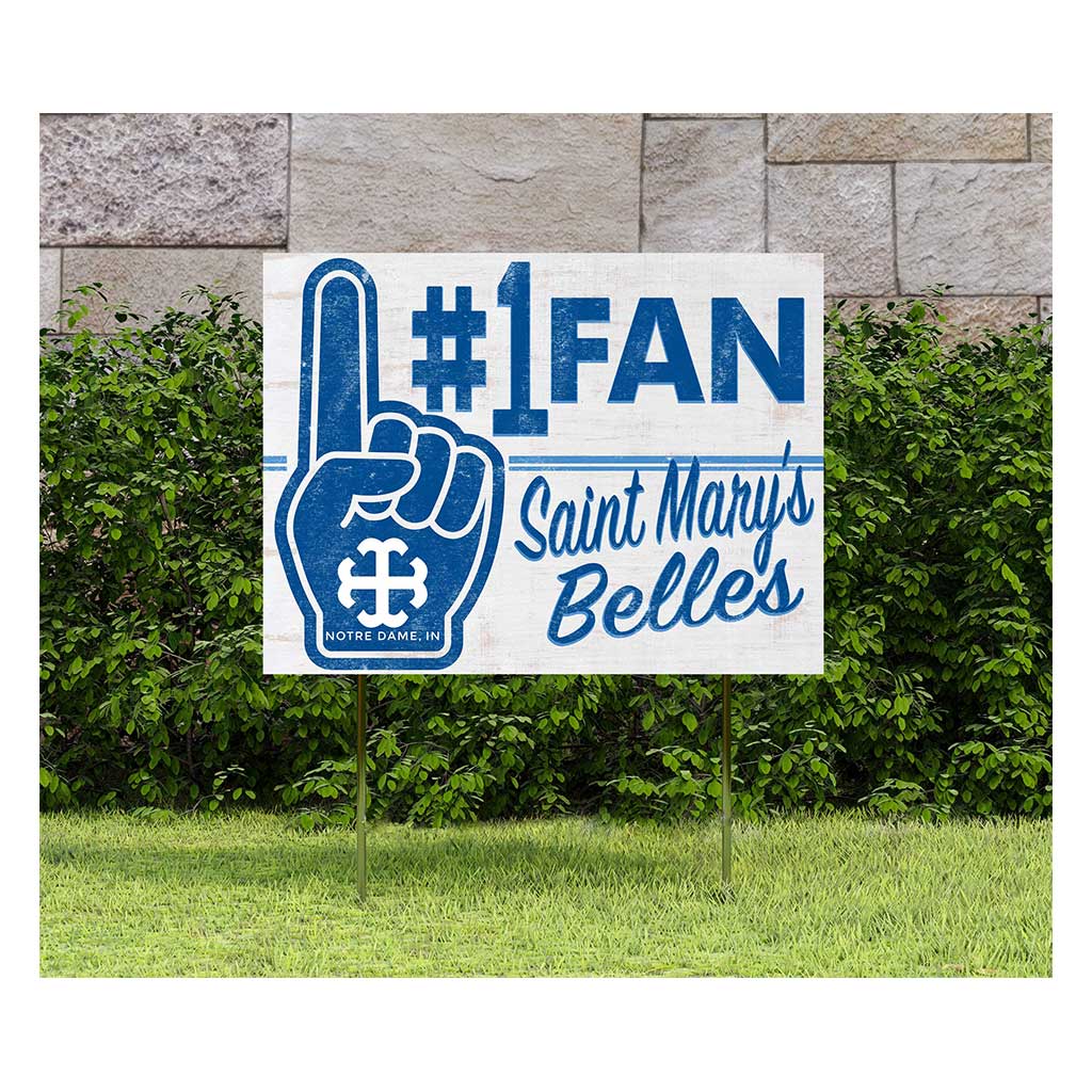 18x24 Lawn Sign #1 Fan Saint Mary's College Belles
