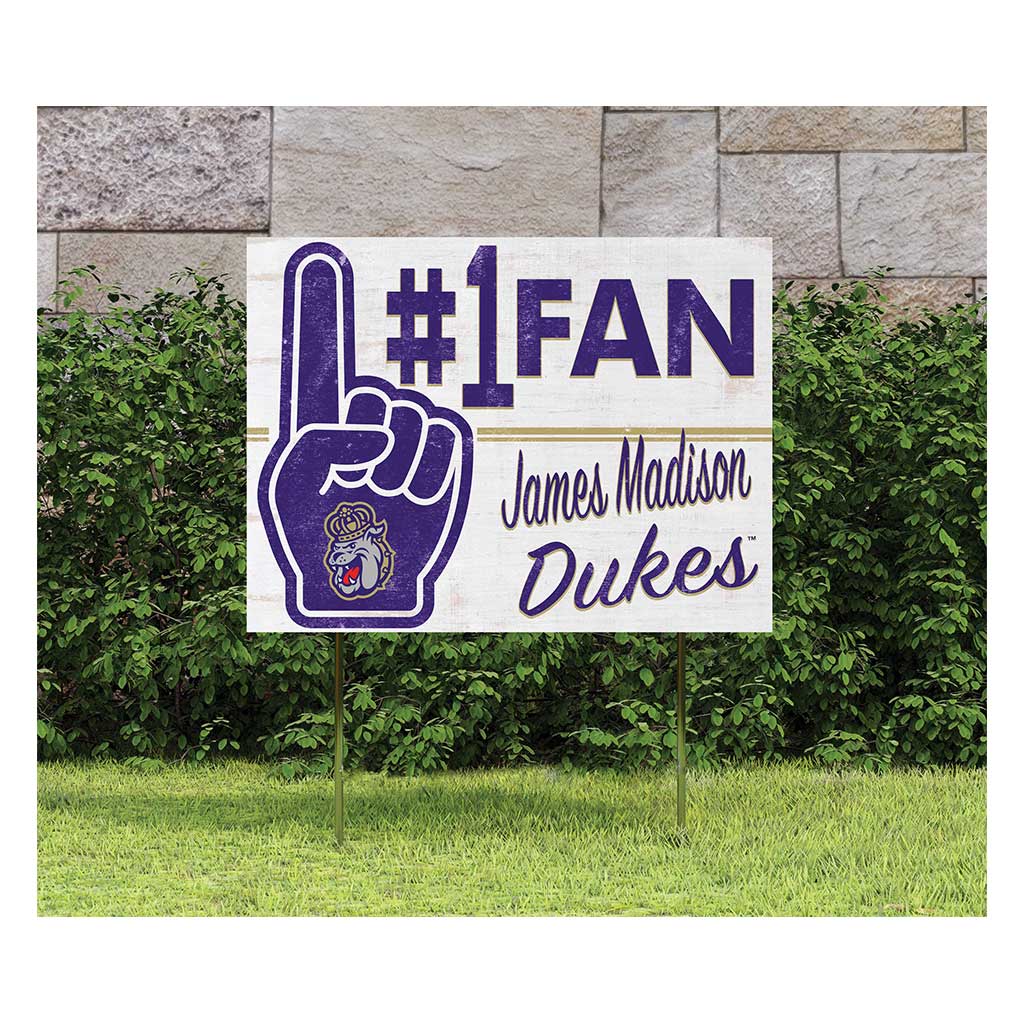 18x24 Lawn Sign #1 Fan James Madison Dukes