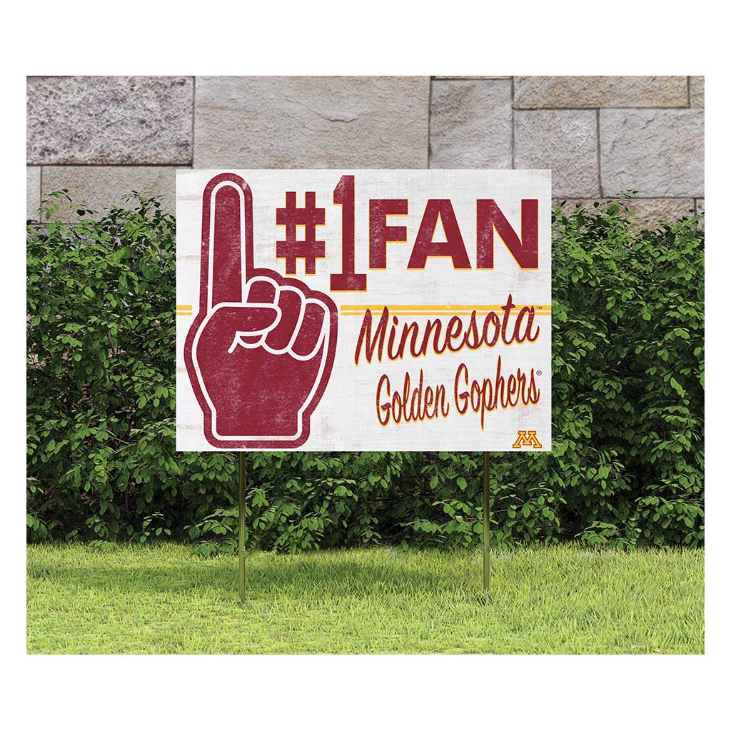 18x24 Lawn Sign #1 Fan Minnesota Golden Gophers