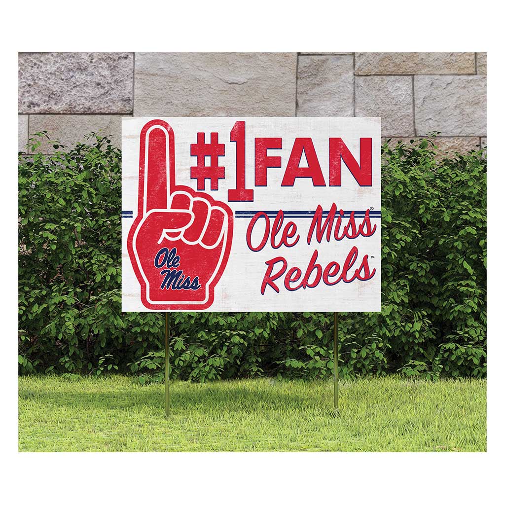 18x24 Lawn Sign #1 Fan Mississippi Rebels