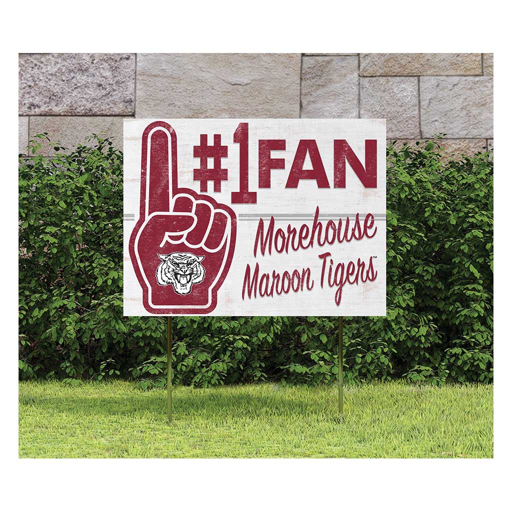 18x24 Lawn Sign #1 Fan Morehouse College Maroon Tigers