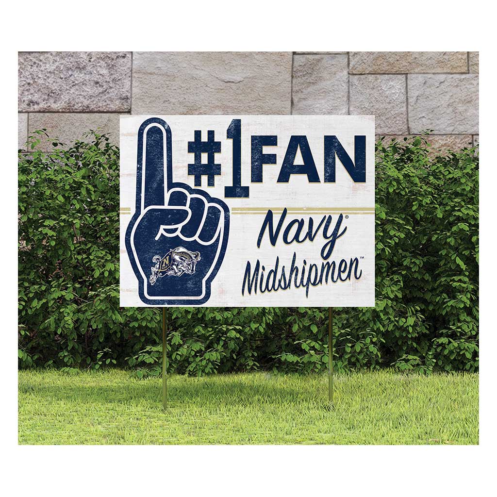 18x24 Lawn Sign #1 Fan Naval Academy Midshipmen