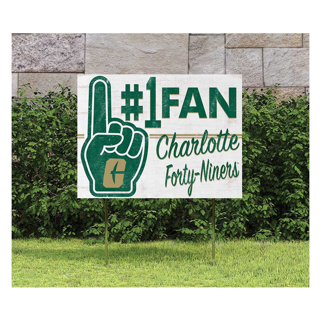 18x24 Lawn Sign #1 Fan North Carolina (Charlotte) 49ers