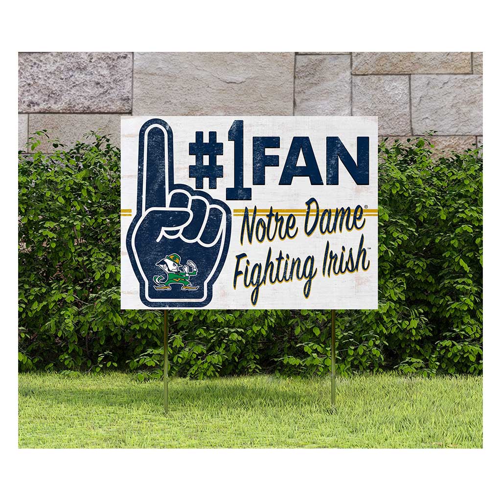 18x24 Lawn Sign #1 Fan Notre Dame Fighting Irish