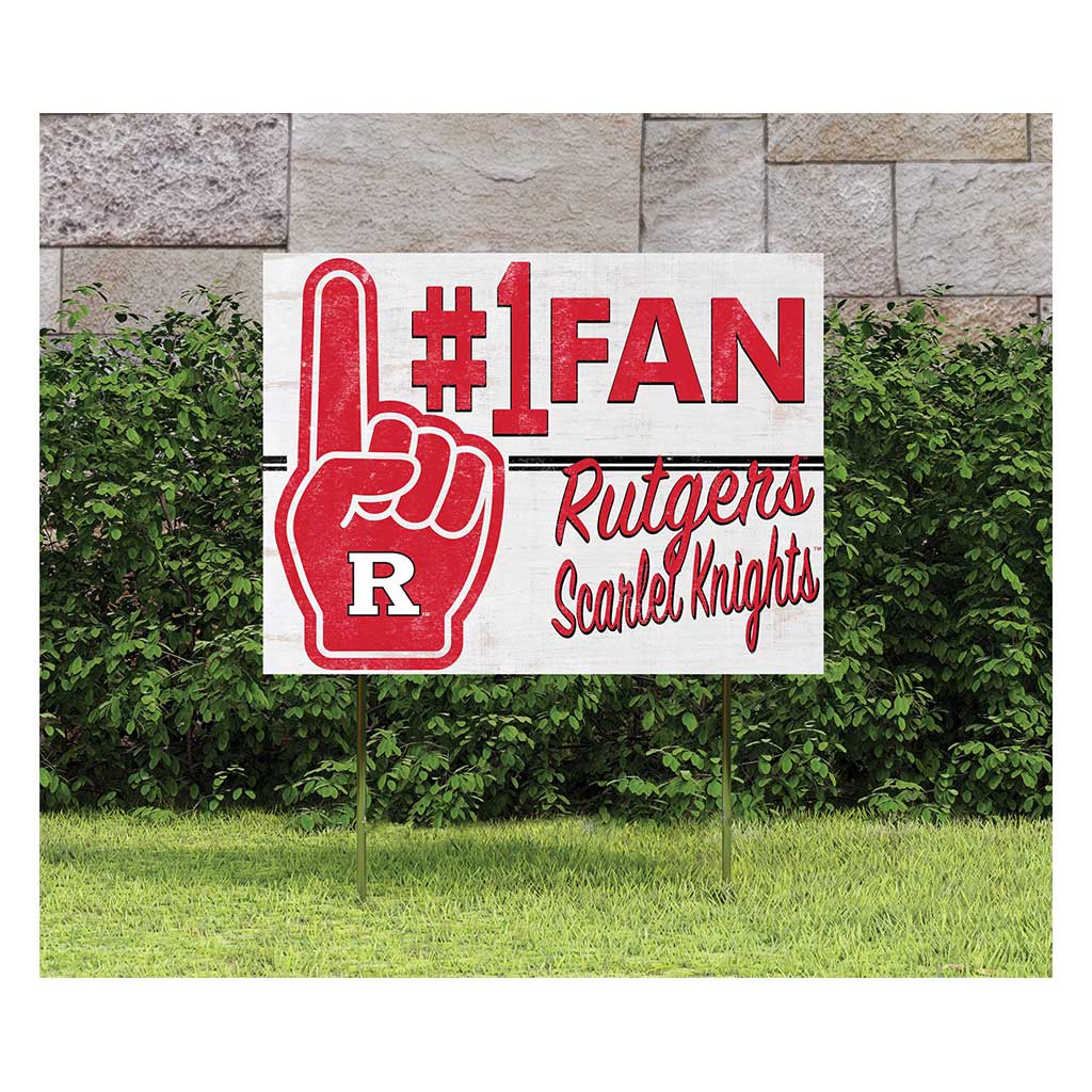 18x24 Lawn Sign #1 Fan Rutgers Scarlet Knights