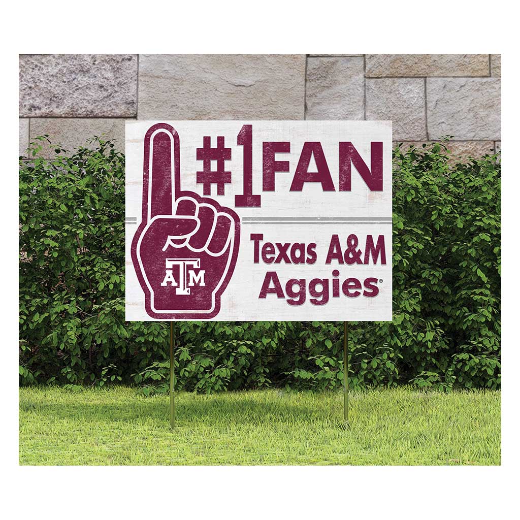 18x24 Lawn Sign #1 Fan Texas A&M Aggies