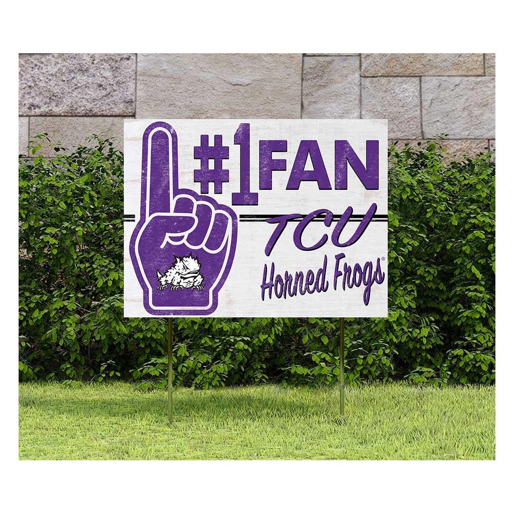 18x24 Lawn Sign #1 Fan Texas Christian Horned Frogs