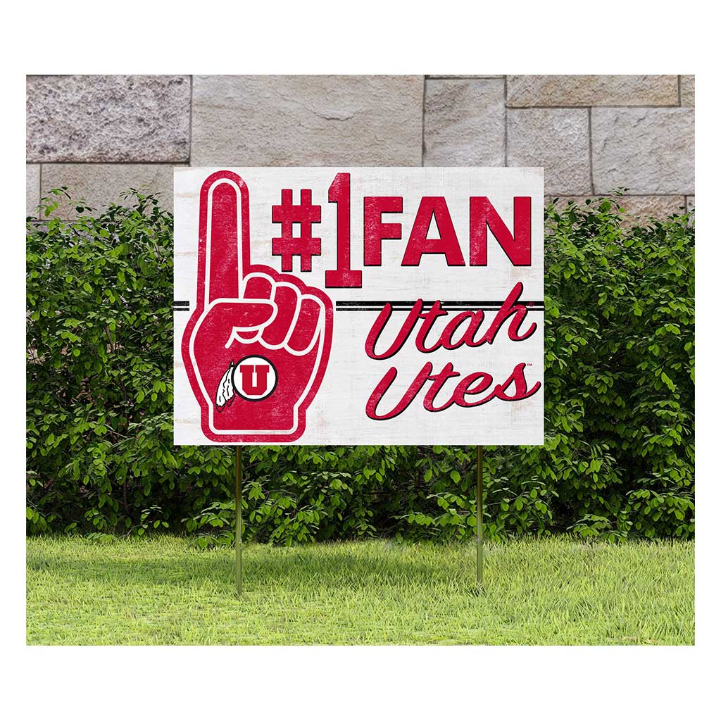 18x24 Lawn Sign #1 Fan Utah Running Utes