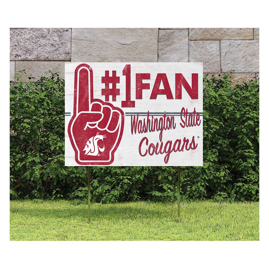 18x24 Lawn Sign #1 Fan Washington State Cougars