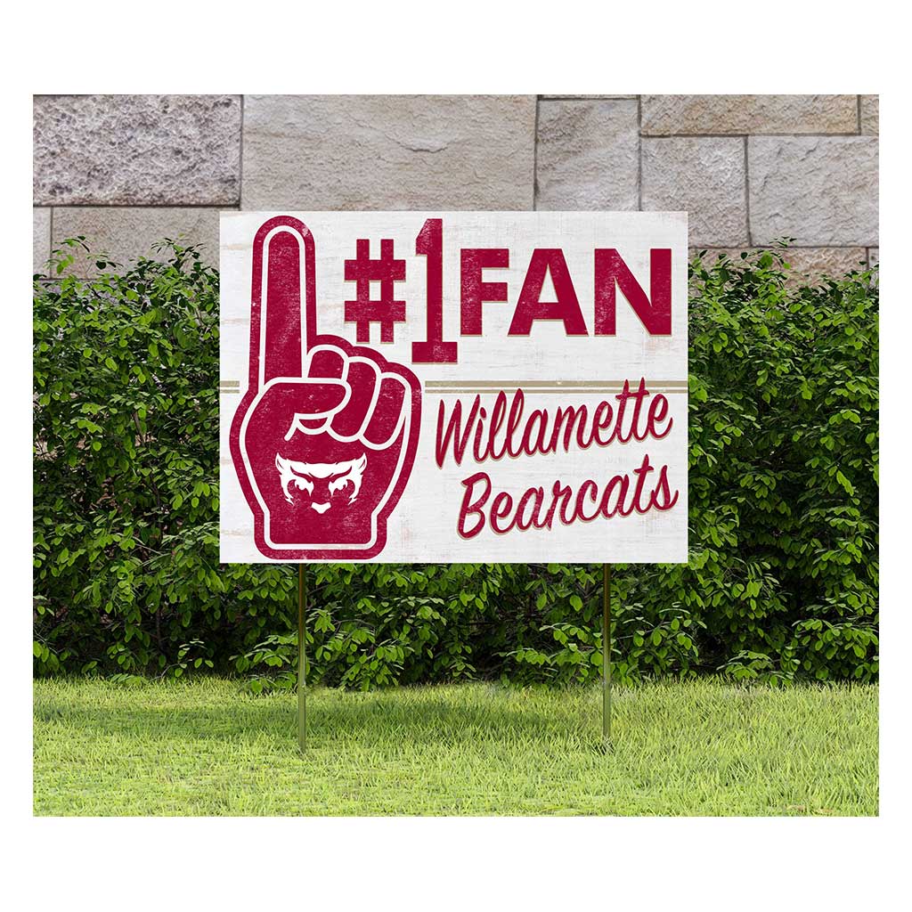 18x24 Lawn Sign #1 Fan Willamette Bearcats