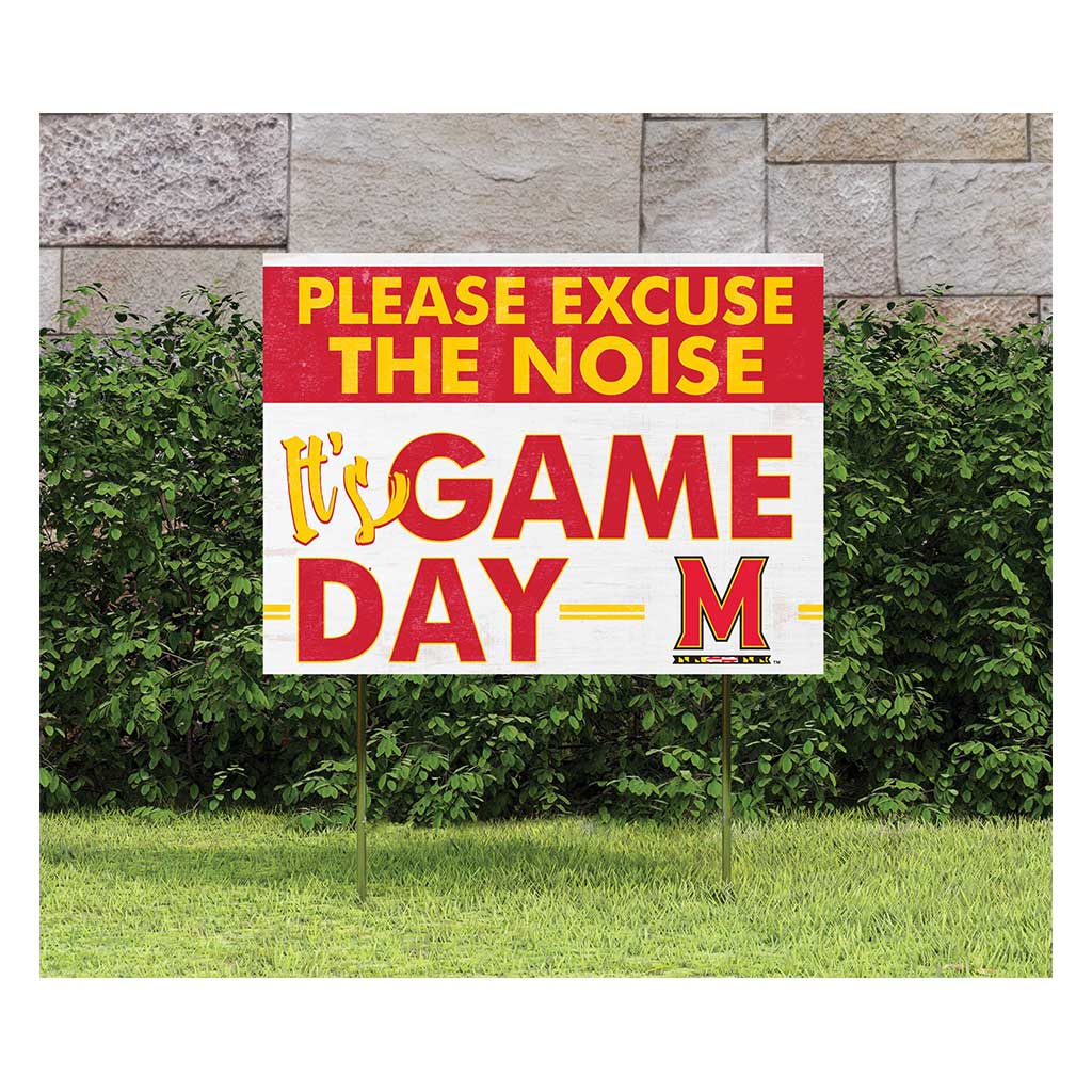 18x24 Lawn Sign Excuse the Noise Maryland Terrapins