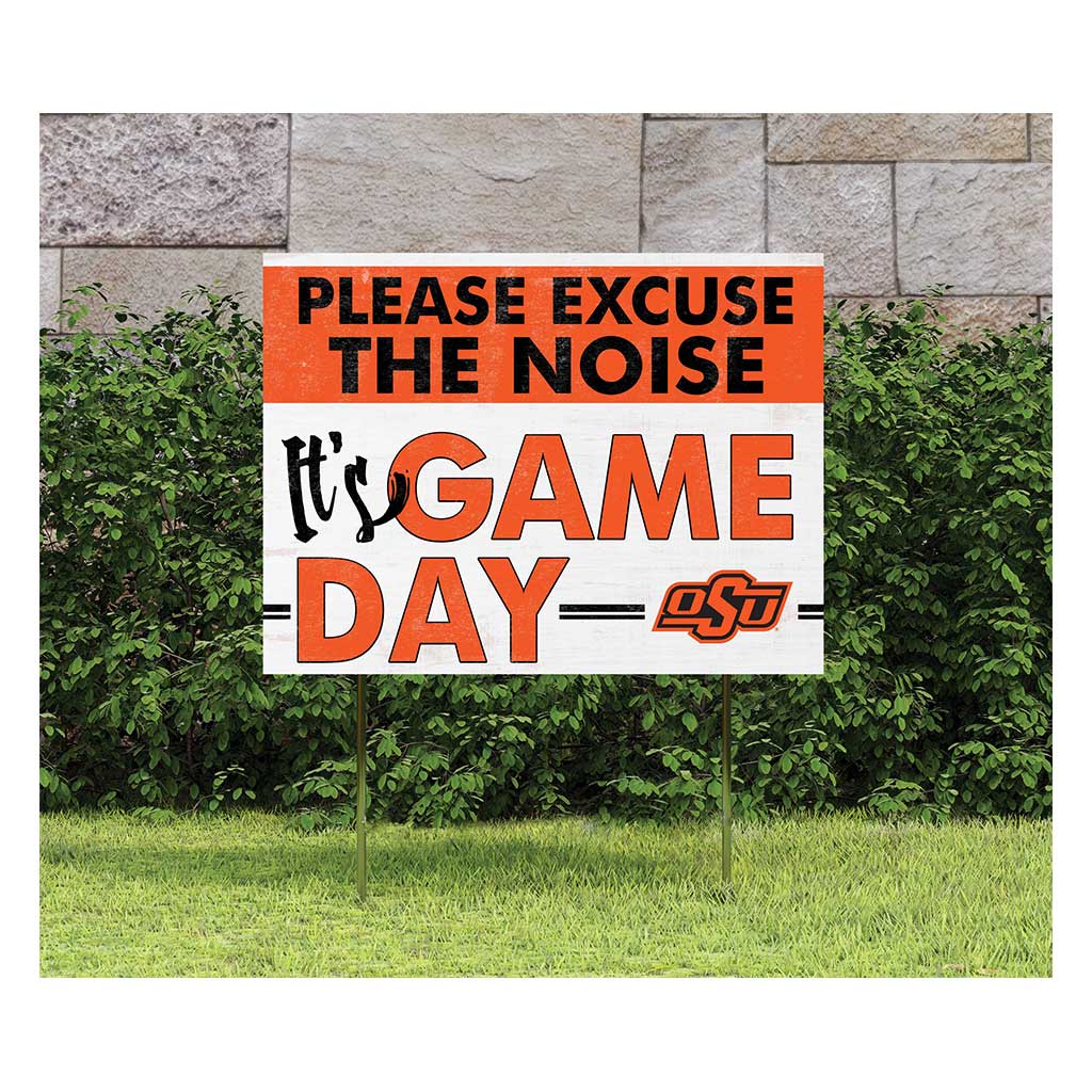 18x24 Lawn Sign Excuse the Noise Oklahoma State Cowboys