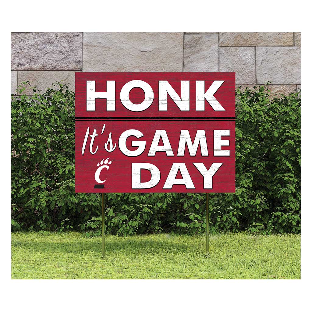 18x24 Lawn Sign Honk Game Day Cincinnati Bearcats