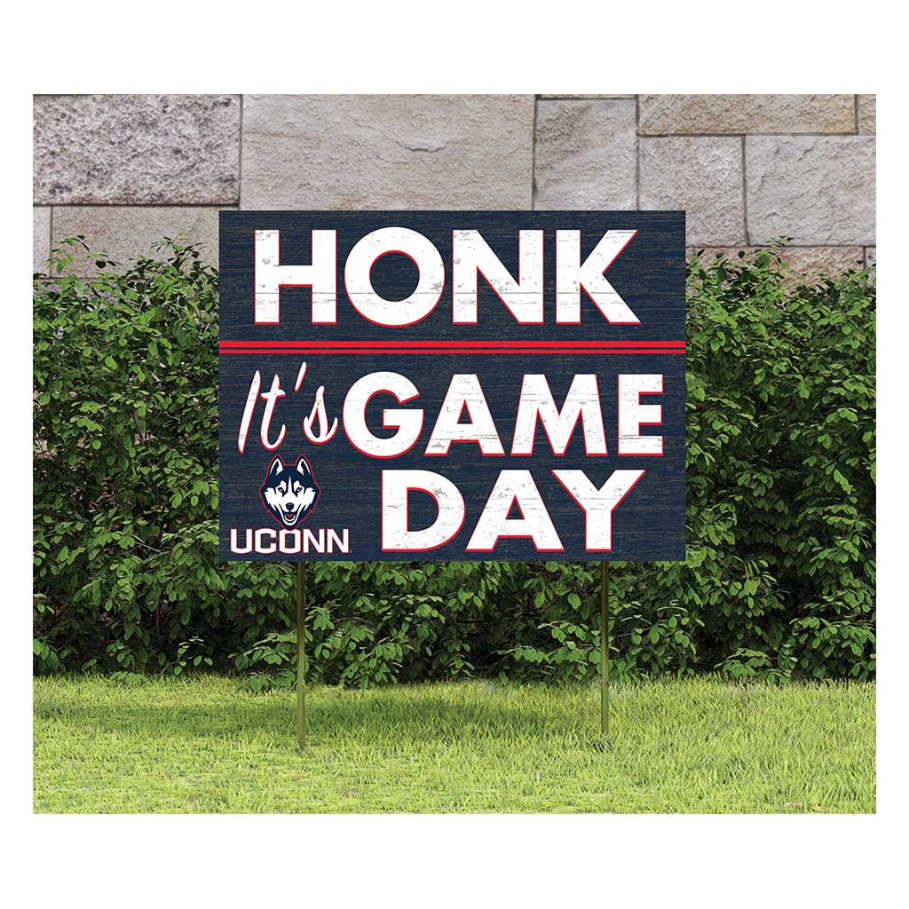18x24 Lawn Sign Honk Game Day Connecticut Huskies