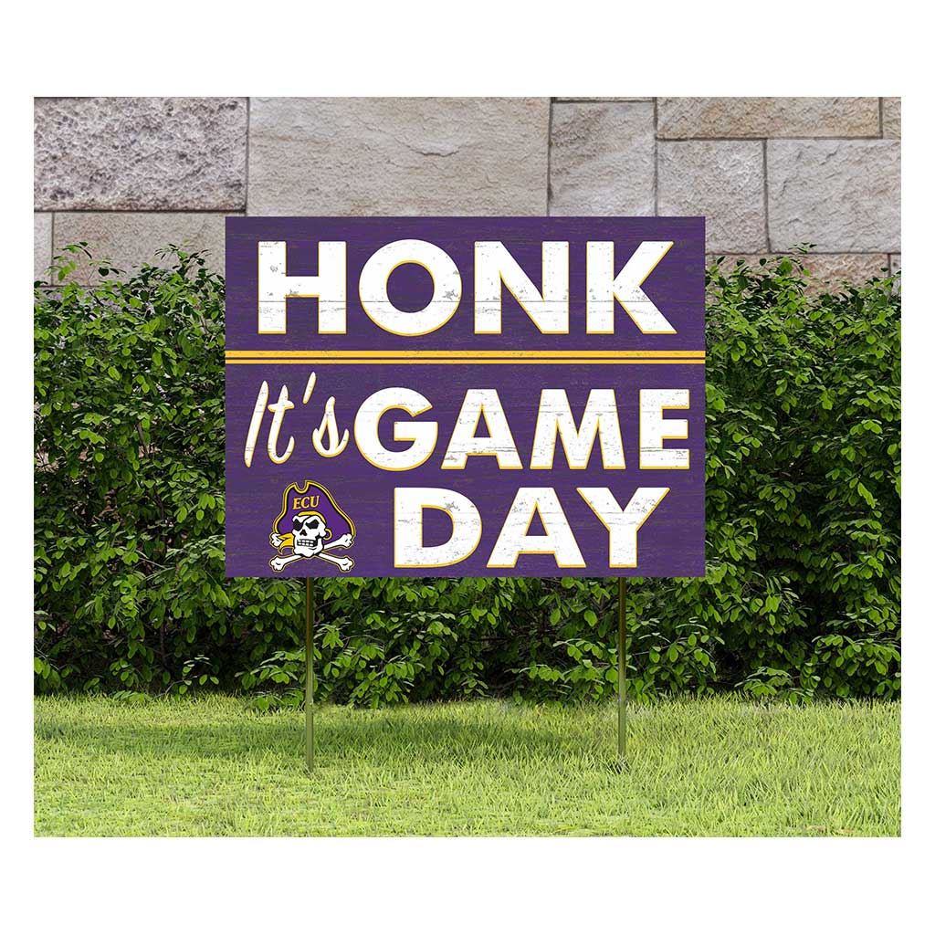 18x24 Lawn Sign Honk Game Day East Carolina Pirates