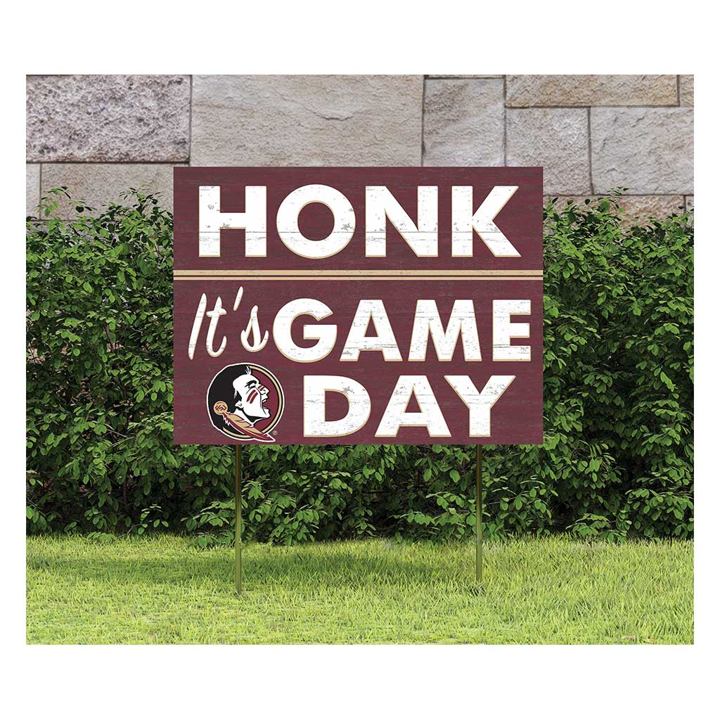 18x24 Lawn Sign Honk Game Day Florida State Seminoles