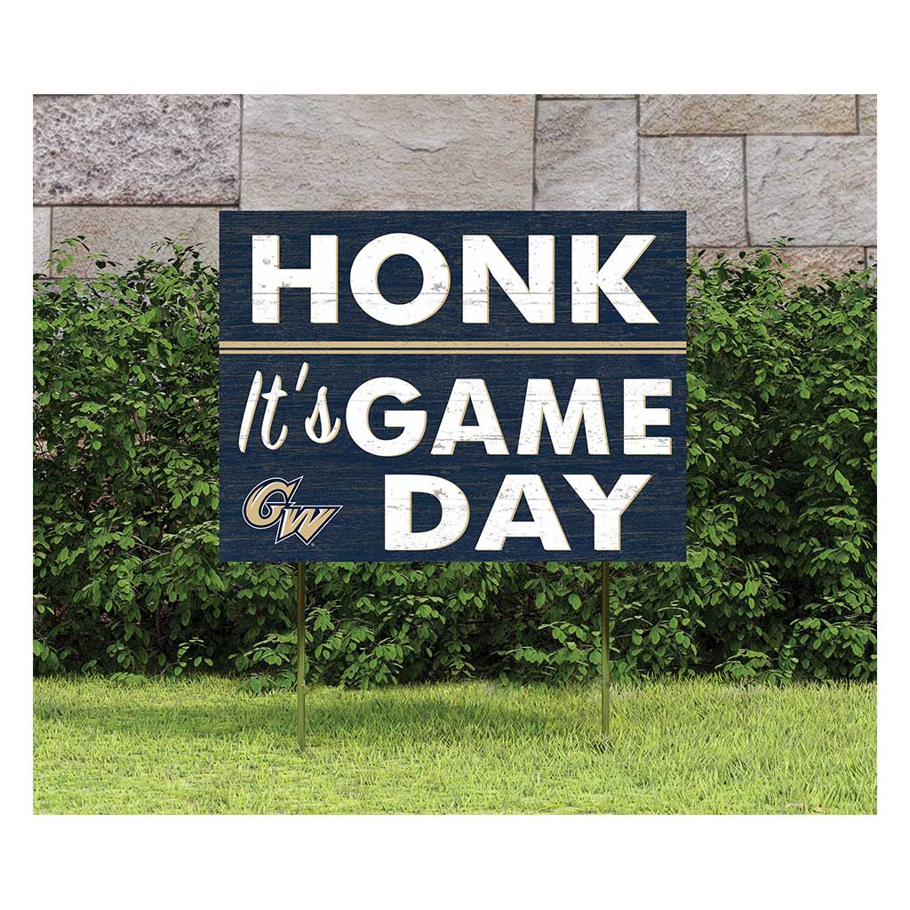 18x24 Lawn Sign Honk Game Day George Washington Univ Colonials