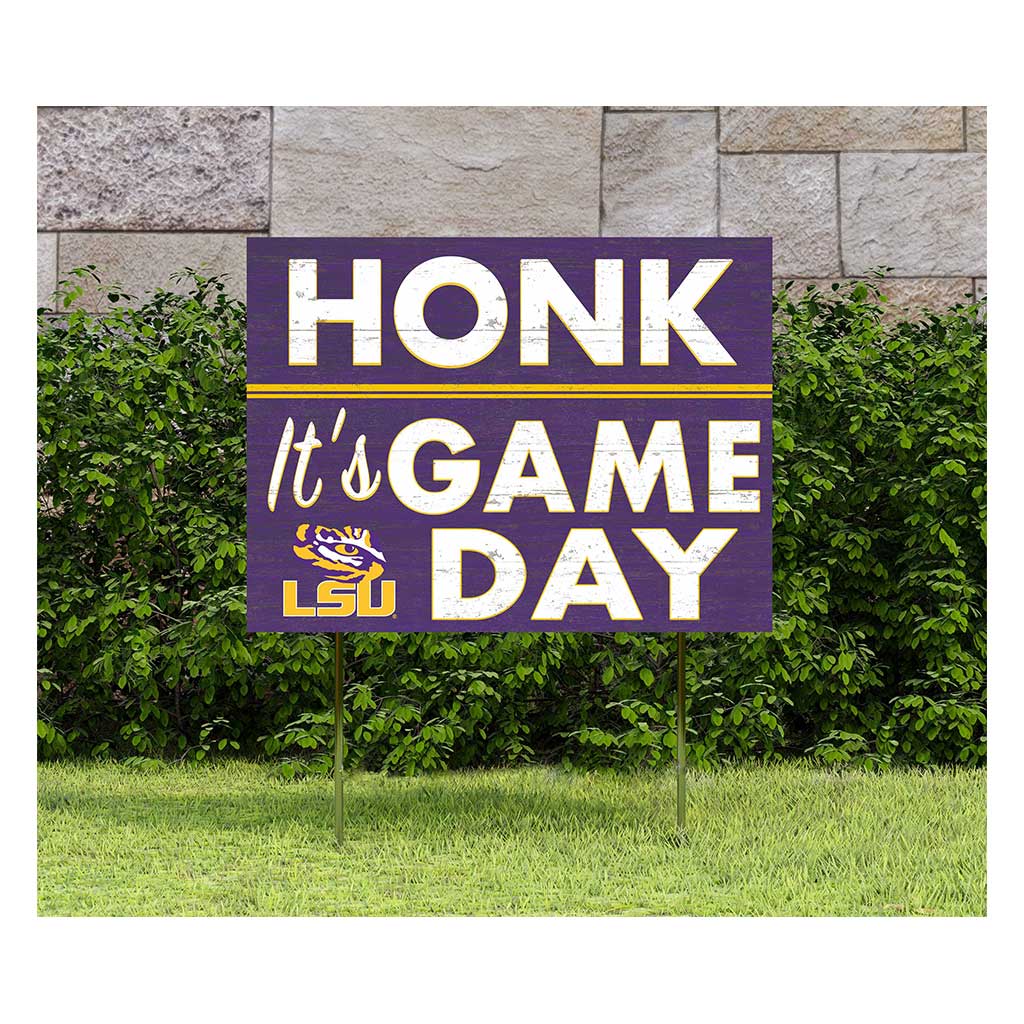 18x24 Lawn Sign Honk Game Day LSU Fighting Tigers