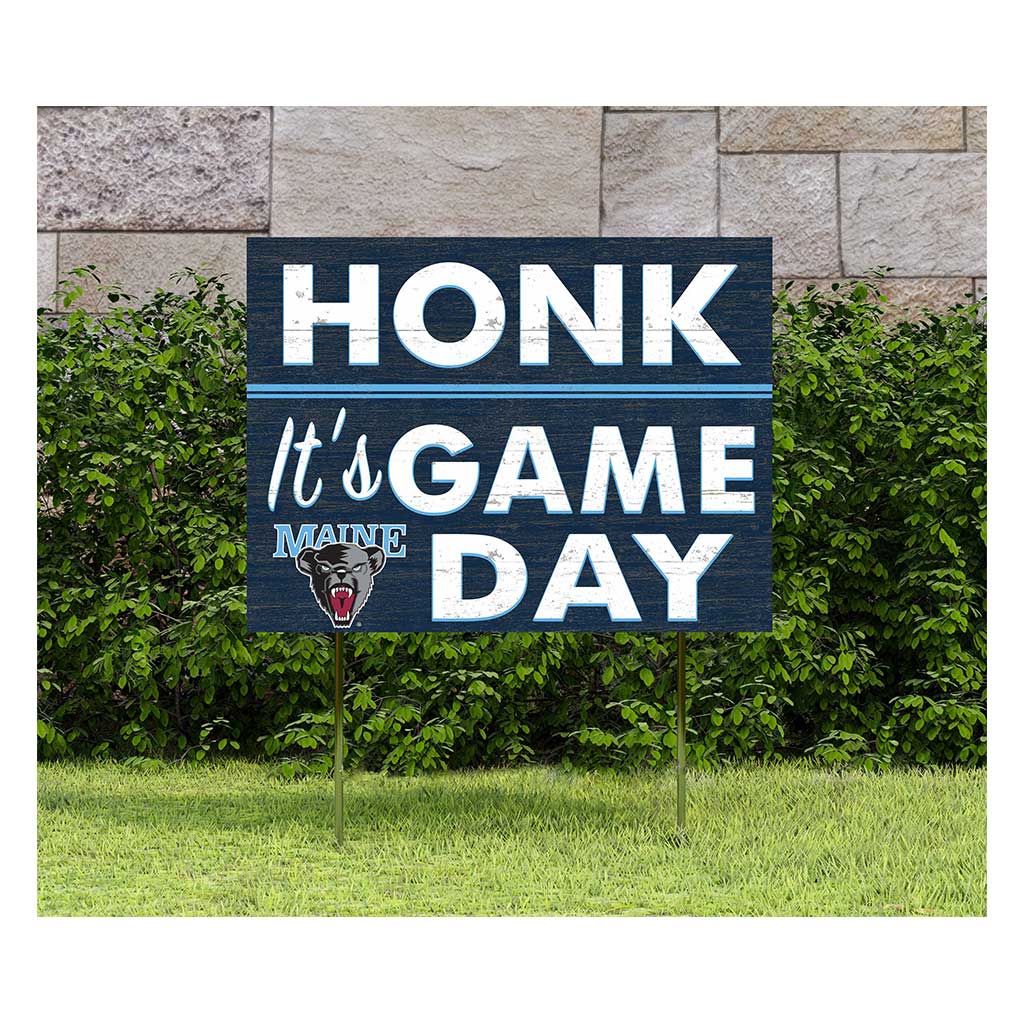 18x24 Lawn Sign Honk Game Day Maine (Orono) Black Bears