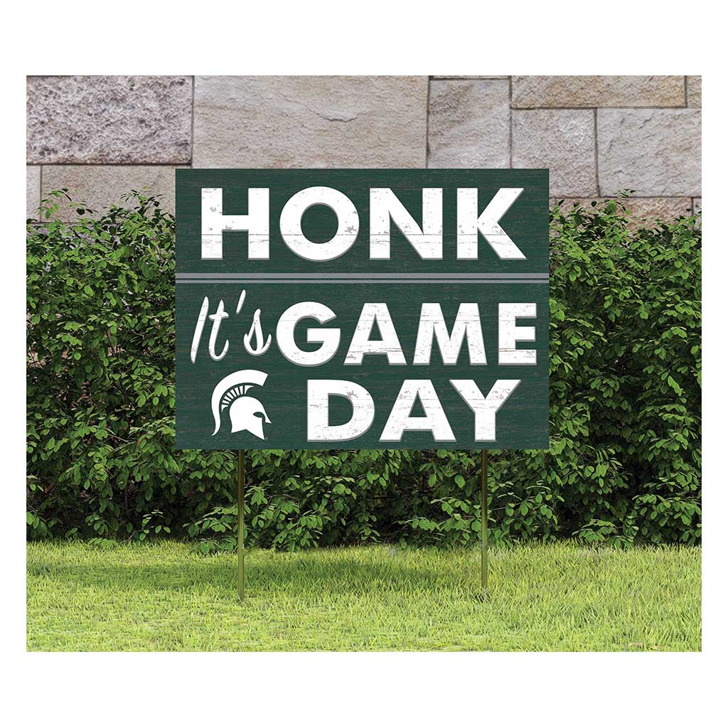 18x24 Lawn Sign Honk Game Day Michigan State Spartans