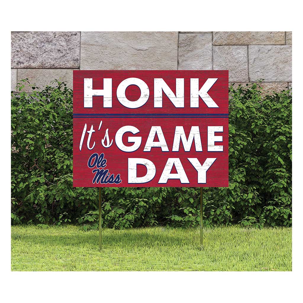 18x24 Lawn Sign Honk Game Day Mississippi Rebels