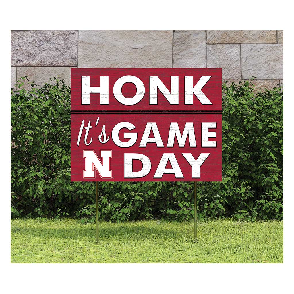 18x24 Lawn Sign Honk Game Day Nebraska Cornhuskers