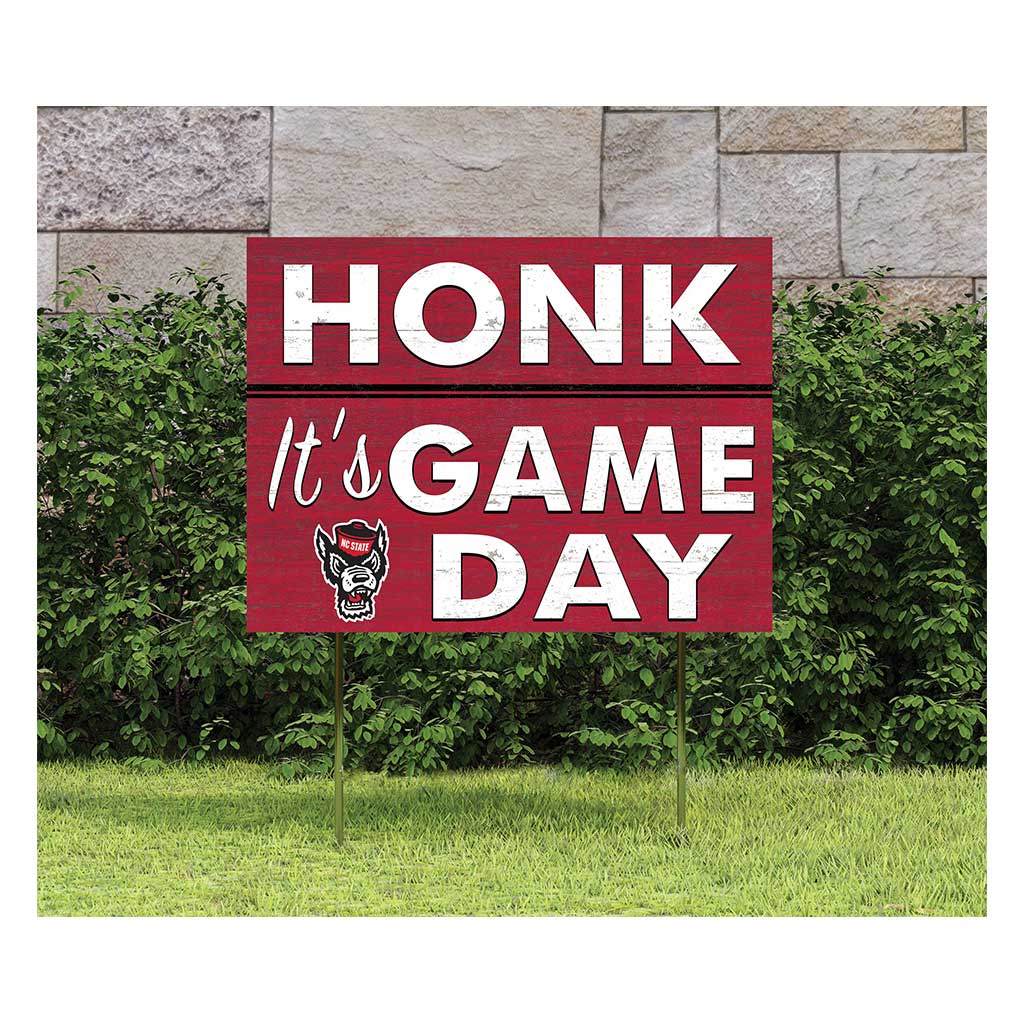 18x24 Lawn Sign Honk Game Day North Carolina State Wolfpack