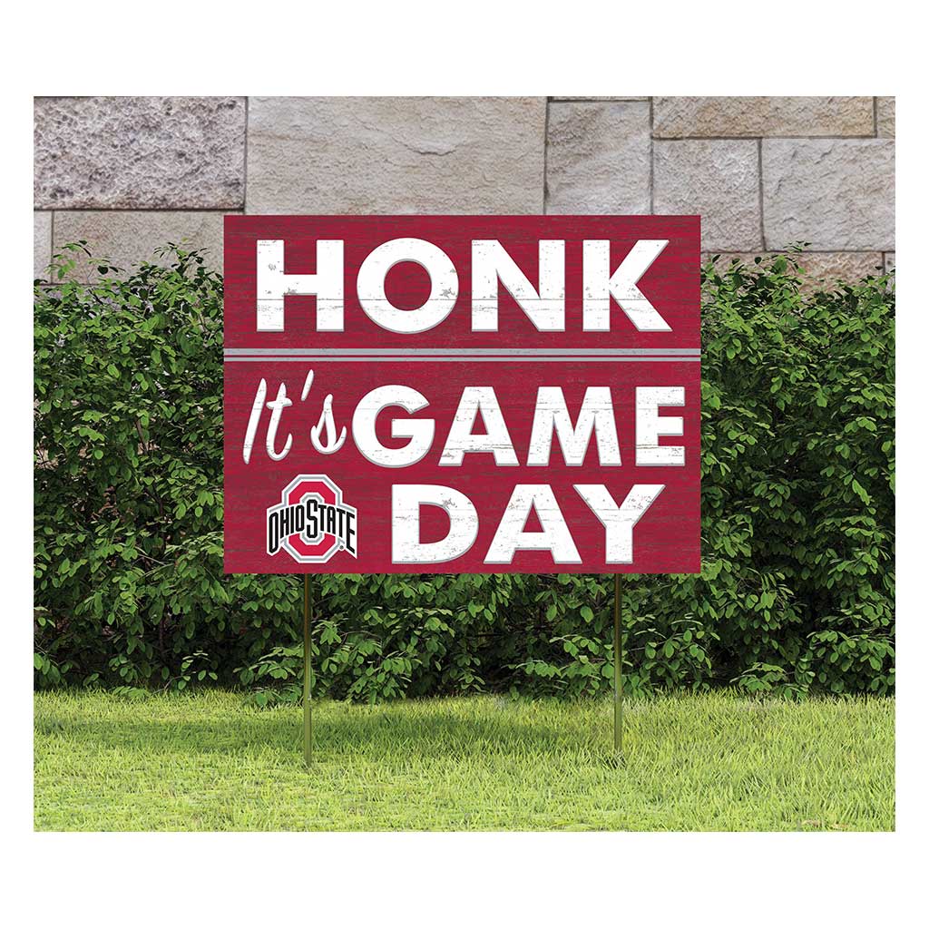 18x24 Lawn Sign Honk Game Day Ohio State Buckeyes