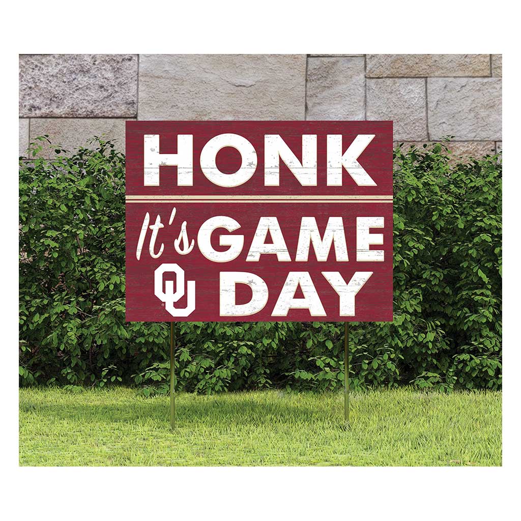 18x24 Lawn Sign Honk Game Day Oklahoma Sooners