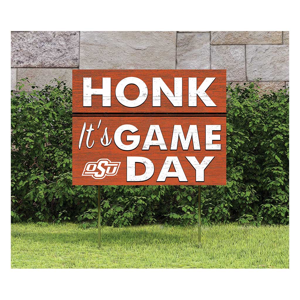 18x24 Lawn Sign Honk Game Day Oklahoma State Cowboys