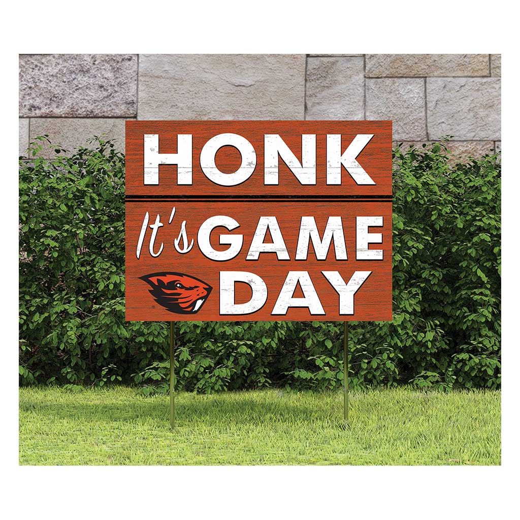 18x24 Lawn Sign Honk Game Day Oregon State Beavers