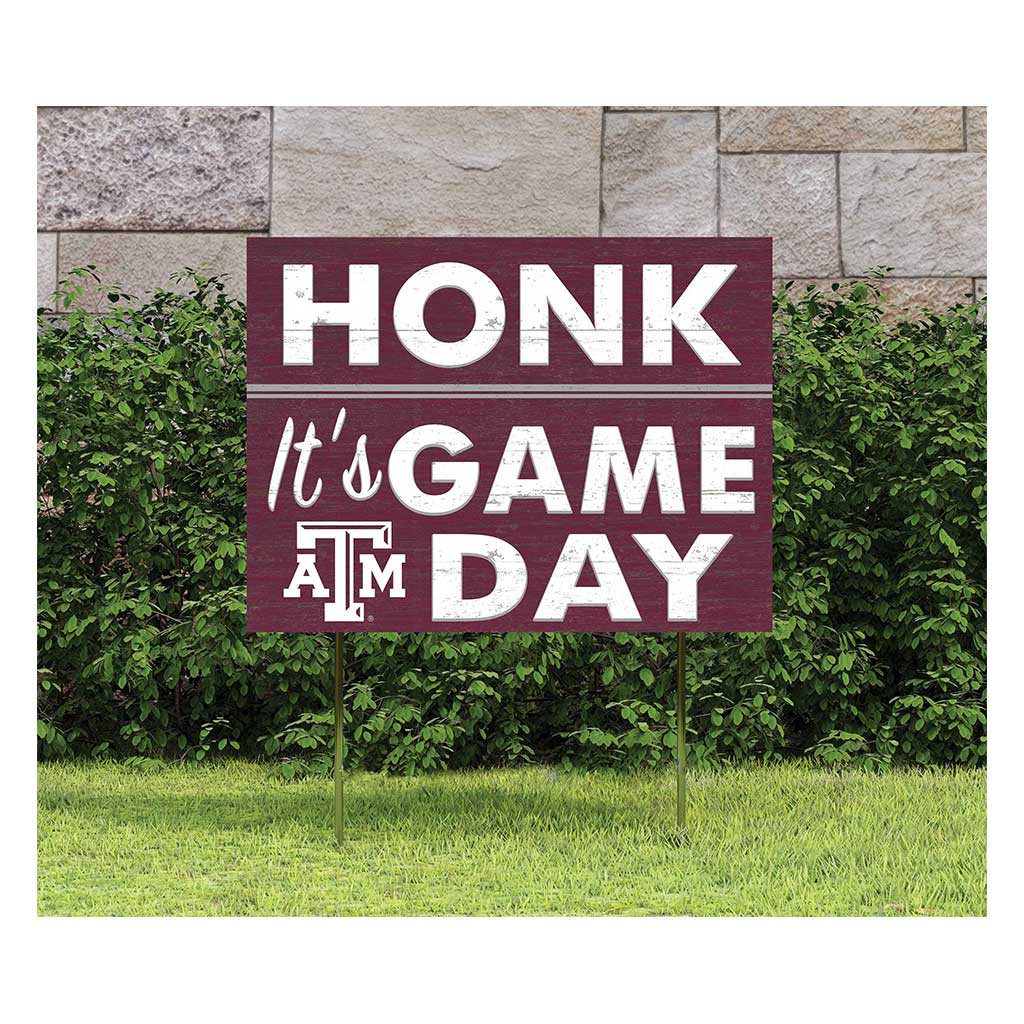 18x24 Lawn Sign Honk Game Day Texas A&M Aggies