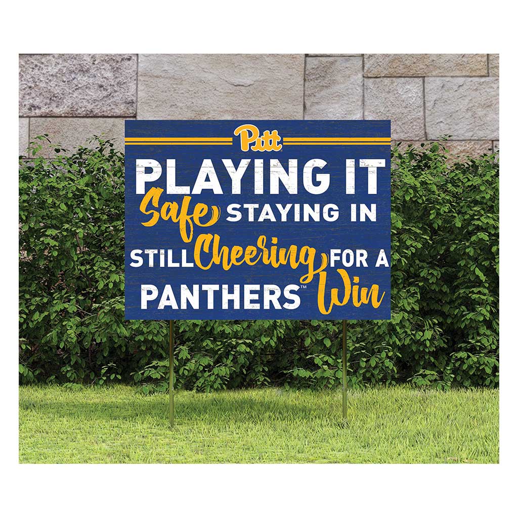 18x24 Lawn Sign Playing Safe at Home Pittsburgh Panthers