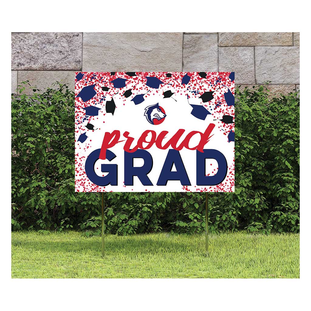 18x24 Lawn Sign Grad with Cap and Confetti Colorado State-Pueblo Thunder Wolves