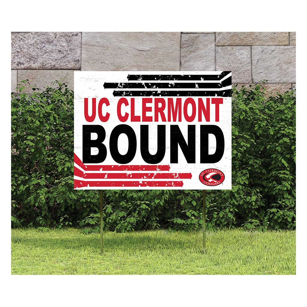 18x24 Lawn Sign Retro School Bound University of Cincinnati Clermont Cougars