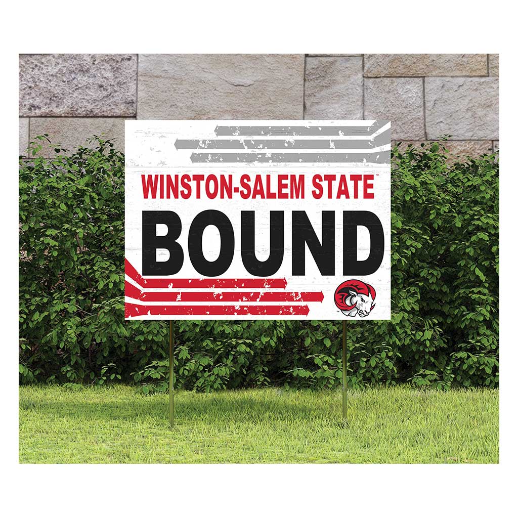18x24 Lawn Sign Retro School Bound Winston-Salem State Rams