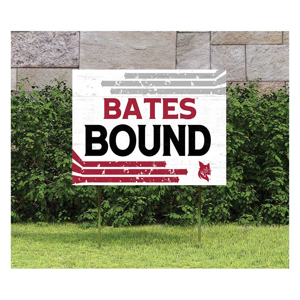 18x24 Lawn Sign Retro School Bound Bates College Bobcats