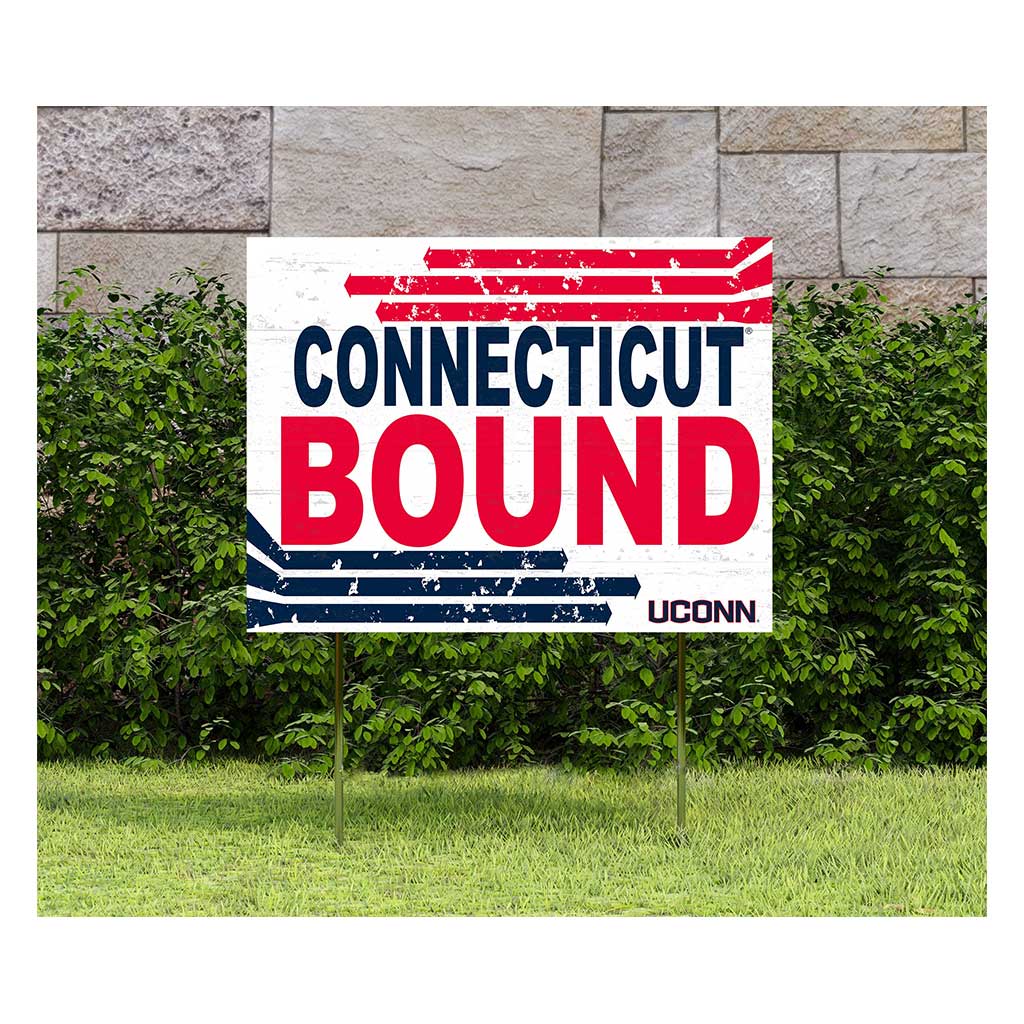 18x24 Lawn Sign Retro School Bound Connecticut Huskies