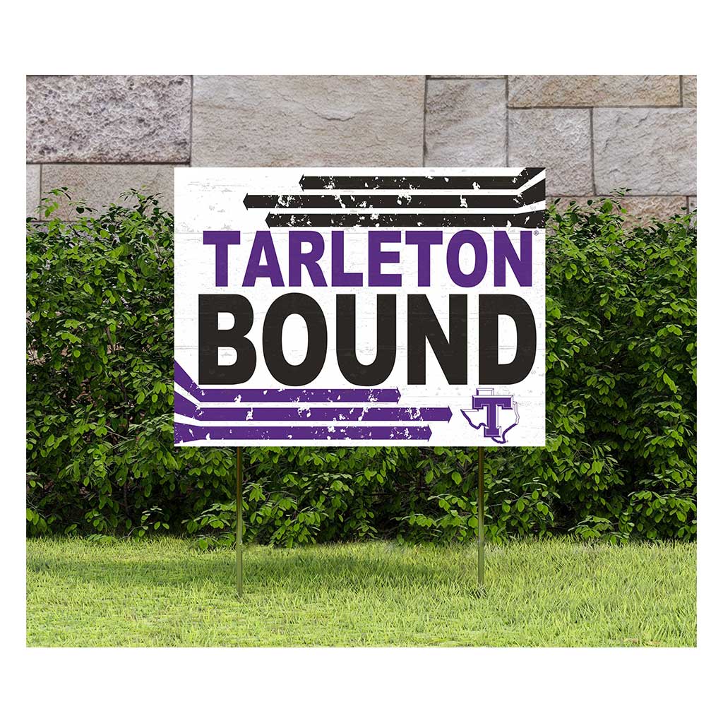 18x24 Lawn Sign Retro School Bound Tarleton State University Texans