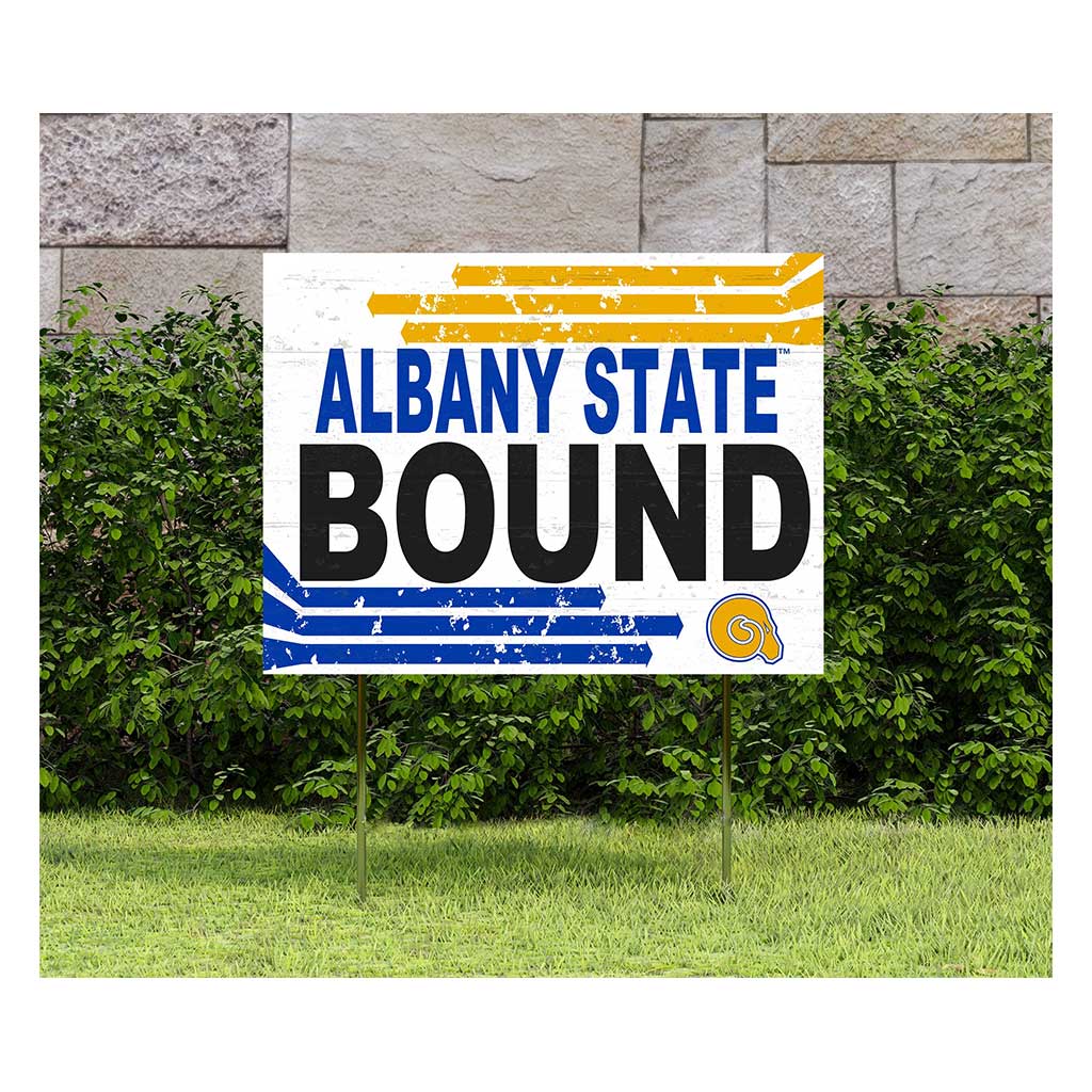 18x24 Lawn Sign Retro School Bound Albany State University Golden Rams