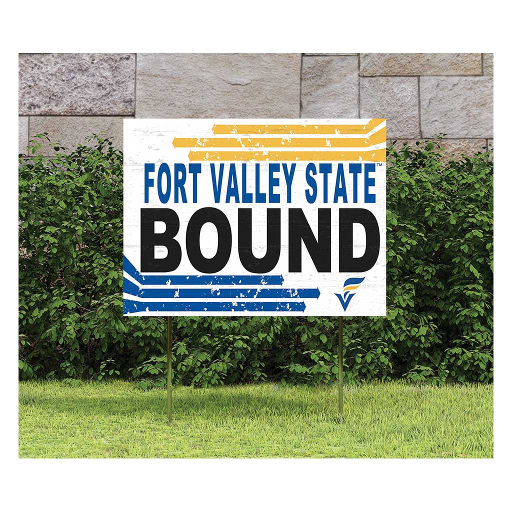 18x24 Lawn Sign Retro School Bound Fort Valley State Wildcats